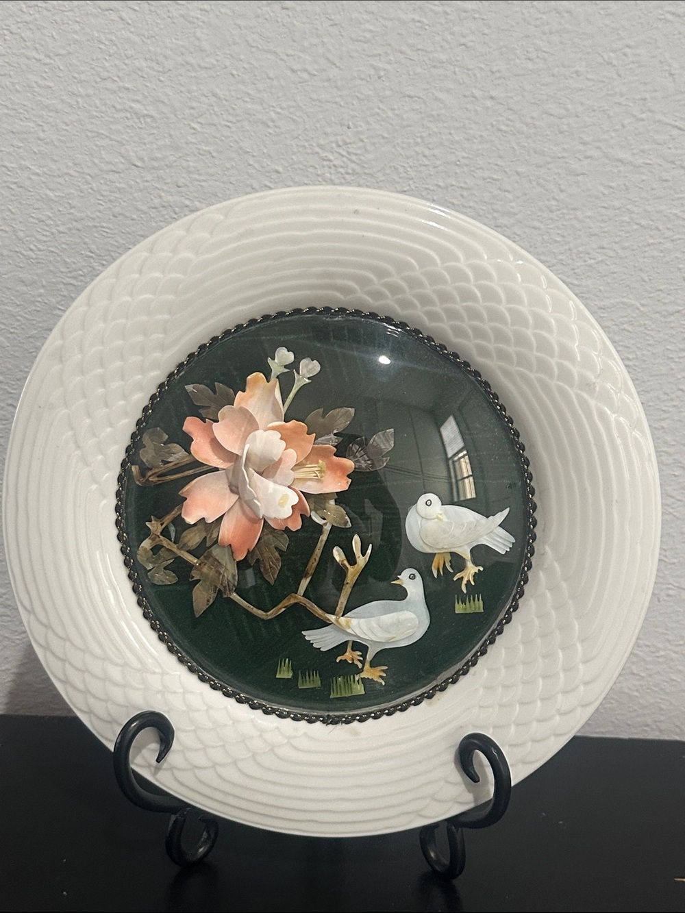 Handcrafted 3D pop up Shell Flower plated Wall Art
